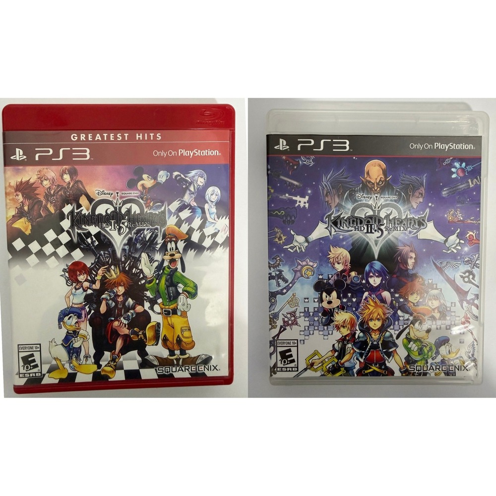 Kingdom Hearts HD 1.5 Greatest Hits & 2.5 ReMIX Bundle Sony PS3 CIB Manuals